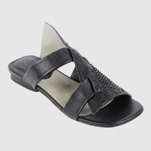Ixos Shoes - Ixos Handcrafted Black Leather Sandal